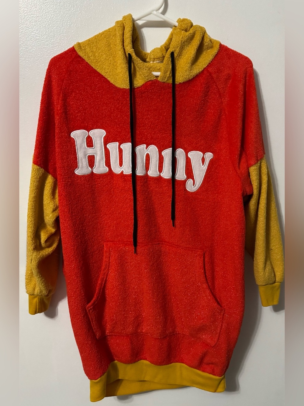Disney Red and Yellow 'Hunny' Plush Hoodie
